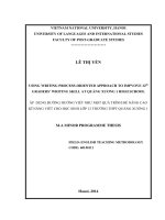 Using writing process-oriented approach to improve 12th graders' writing skill at Quang Xuong 1 high school = Áp dụng đường hướng viết như một quá trình để nâng