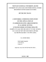 nonverbal communication study on the application of classroom seating arrangements in academic setting at Hanoi School of Public Health Nghiên cứu giao tiếp phi