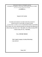 Yếu tố giáo viên và học sinh ảnh hưởng đến việc tham gia hoạt động cặp và nhóm của học sinh chuyên Anh - Một nghiên cứu cá biệt tại trường THPT Chuyên Lương Văn