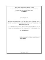 Teaching speaking skills for the first-year students at Thai Nguyen College of Economics and Technology Dạy kỹ năng nói cho sinh viên năm thứ nhất trường Cao