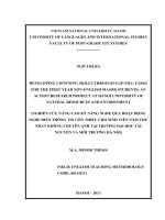 Nghiên cứu nâng cao kỹ năng nghe qua hoạt động nghe điền thông tin còn thiếu cho sinh viên năm thứ nhất không chuyên Anh tại trường Đại học Tài nguyên và Môi tr