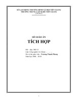 giáo án tích hợp kỹ thuật hàn