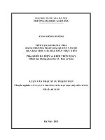 Tiếp cận đánh giá PISA bằng phương pháp giải quyết vấn đề qua dạy học các bài toán thực tiễn - Phần khối đa diện và khối tròn xoay ( Hình học không gian lớp 12