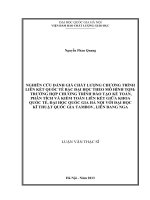 Nghiên cứu đánh giá chất lượng chương trình liên kết quốc tế bậc đại học theo mô hình TQM trường hợp chương trình đào tạo Kế toán, phân tích và kiểm toán liên