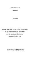 Phát triển tư duy và rèn luyện kiến thức kĩ năng thực hành hóa học cho học sinh thông qua chương trình sách giáo khoa hóa học lớp 12 nâng cao theo hướng dạy học tích cực