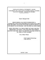 Phân tích nhu cầu nhằm thiết kế một chương trình phát âm tiếng Anh cho sinh viên không chuyên năm thứ nhất tại Trường Đại học Kinh tế - Kỹ thuật Công nghiệp