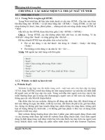 Bài giảng thiết kế Web (Hệ Cao đẳng)