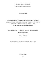 Phân loại và giải các bài toán hóa học hữu cơ lớp 11 (phần Dẫn xuất chứa oxi) theo một phương pháp chung góp phần nâng cao hiệu quả dạy và học ở trường trung họ[170916]