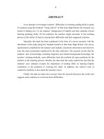 Teachers' difficulties in teaching reading skills to grade 10th students at Nha Nam High school, Bacgiang province= Khó khăn của giáo viên trong việc dạy kỹ năn