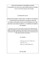 Sử dụng tài liệu chân thực ngoài giáo trình nhằm thiết kế nhiệm vụ đọc thêm dùng để dạy kỹ năng đọc trong chương trình dạy học tiếng Anh chuyên ngành cho sinh v