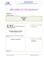 Đề cương tổ chức tư vấn giám sát