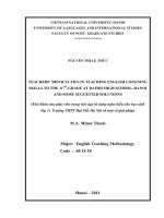 Teachers' difficulties in teaching English listening skills to the 11th -grade at Daimo High school, Hanoi and some suggested solutions = Khó khăn của giáo viên