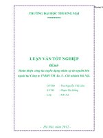 HOÀN THIỆN CÔNG TÁC TUYỂN DỤNG NHÂN SỰ TỪ NGUỒN BÊN NGOÀI TẠI CÔNG TY TNHH TM ÂU Á  CHI NHÁNH HÀ NỘI
