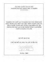 Nghiên cứu chế tạo và khảo sát các tính chất đặc trưng của bột vật liệu trên cơ sở LANI5 có kích thước nano mét dùng làm điện cực âm trong pin nạp lại NI-MH