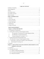 The use of songs to improve listening skills for students at ITC Foreign Language Centre in Haiphong = Sử dụng bài hát nhằm cải thiện kỹ năng nghe cho sinh viên20150227.PDF