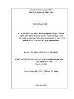 Sử dụng phương pháp đàm thoại phát hiện nhằm phát huy tính tích cực học tập của học sinh thông qua dạy học hóa học vô cơ lớp 11 chương trình nâng cao trung học phổ thông