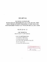 Xây dựng cơ sở dữ liệu hướng dẫn xác định khoáng vật và đá ( Magma, biến chất) trong lát mỏng thạch học và mẫu mài láng dưới kính hiển vi phân cực với sự hỗ trợ của máy tính