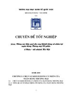 Nâng cao hiệu quả cho vay khách hàng cá nhân tại NHTMCP á châu – Chi nhánh Hà nội