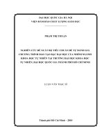 Nghiên cứu đề xuất bộ tiêu chuẩn để tự đánh giá chương trình đào tạo bậc đại học của nhóm ngành khoa học tự nhiên tại trường Đại học Khoa học Tự nhiên