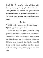 vai trò của một loại nhà trường trong hệ thống giáo dục quốc dân.