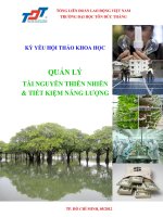 Quản lí tài nguyên thiên nhiên và tiết kiệm năng lượng