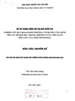 Nghiên cứu quy hoạch môi trường cấp huyện, ứng dụng cho các huyện đặc trưng (Thường Xuân, Thọ Xuân, Hậu Lộc) của tỉnh Thanh Hóa báo cáo quy hoạch môi trường huy152244