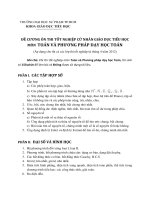 Đề cương ôn thi tốt nghiệp môn toán