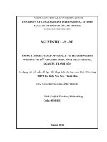 Using a model-based approach to teach English writing to 10th graders in Ba Dinh high school, Nga Son, Thanh Hoa = Sử dụng bài viết mẫu để dạy viết tiếng Anh ch