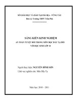 SKKN AN TOÀN TUYỆT ĐỐI TRONG MÔN HỌC ĐẨY TẠ ĐỐI VỚI HỌC SINH LỚP 10