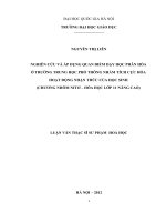 Nghiên cứu và áp dụng quan điểm dạy học phân hóa ở trường Trung học phổ thông nhằm tích cực hóa hoạt động nhận thức của học sinh (chương nhóm nitơ - Hóa học lớp[170436]