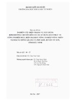 Nghiên cứu hiện trạng và xây dựng định hướng chuyển đổi cơ cấu sử dụng đất phục vụ công nghiệp hóa, hiện đại hóa nông nghiệp nông thôn tại hai xã Đồng Quang và 145204