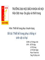 Thiết kế trang phục chống vi sinh vật có hại