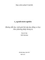 SKKN hướng dẫn học sinh giải bài tập dao động cơ học theo phương pháp tương tự THPT CHUYÊN HÀ TĨNH