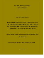 Một số biện pháp kích thích năng lực tư duy sáng tạo cho học sinh trong dạy học giải các bài toán hình học không gian lớp 11 (chương trình nâng cao ở trung học