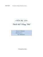 Biểu mẫu thiết kế mức cao cho các dự án phát triển phần mềm