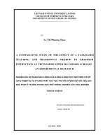 Nghiên cứu so sánh ảnh hưởng của đường hướng dạy học trên cơ sở giao nhiệm vụ và phương pháp dạy học truyền thống đối với việc dạy ngữ pháp ở trường trung học p