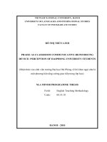 Praise as classroom communicative reinforcing device perception of Haiphong University students = Nhận thức của sinh viên trường Đại học Hải Phòng về lời khen n