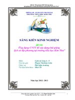 skkn ĐỀ tài ứng dụng CNTT để xây dựng bài giảng lịch sử địa phương tại trường tiểu họcn trương tiểu học kim thư