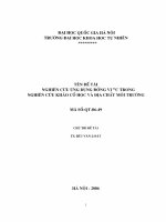 Nghiên cứu ứng dụng đồng vị  C  trong nghiên cứu khảo cổ học và địa chất môi trường = Researching application of isotope C-14 in researching application of isot162552