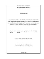 Xây dựng các đề kiểm tra sử dụng hệ thống câu trắc nhiệm khách quan nhiều lựa chọn nhằm kiểm tra, đánh giá chất lượng kiếm thức chương  Dòng điện xoay chiều của học sinh lớp 12 thpt