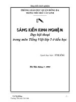 SKKN Dạy hội thoại trong môn tiếng việt 5