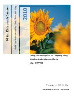 đê tài: kinh doanh can teen