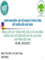 Kinh nghiệm lập kế hoạch thích ứng với biến đổi khí hậu