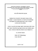 Reading skills for the first-year students at Vietnam Maritime University by implementing task-based language teaching = Nâng cao kỹ năng đọc cho sinh viên năm