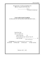 SÁNG KIẾN KINH NGHIỆM HƯỚNG DẪN ÔN TẬP CHƯƠNG TRONG BỘ MÔN TOÁN