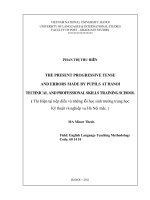 The present progressive tense and errors made by pupils at Hanoi Technical and professional skills training school = ( Thì Hiện tại tiếp diễn và những lỗi học s.PDF