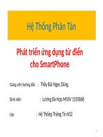 Phát triển ứng dụng từ điển cho SmartPhone
