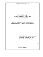 Nghiên cứu cải tiến về tổ chức và hoạt động thống kê cấp huyện
