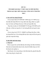 TÍCH HỢP GIÁO DỤC Ý THỨC BẢO VỆ MÔI TRƯỜNG TRONG DẠY HỌC MÔN GIÁO DỤC CÔNG DÂN Ở TRƯỜNG THCS