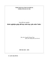 Kinh nghiệm giúp đỡ học sinh học yếu môn Toán